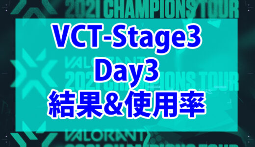 【Valorant】VCT Stage3-MASTERS BERLIN-Day3の結果、使用キャラまとめ【データ】